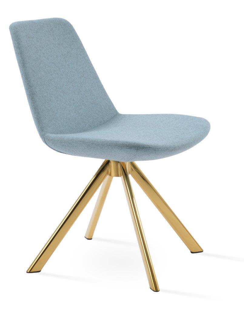 Eiffel Sword Swivel Dining Chair