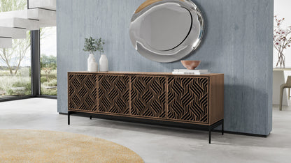 Elements 8709 Weave Media Cabinet with Console Base