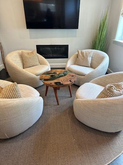 Elysion Glass River Olive Wood Coffee Table