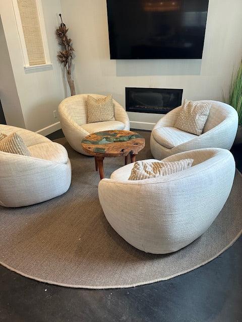 Elysion Glass River Olive Wood Coffee Table