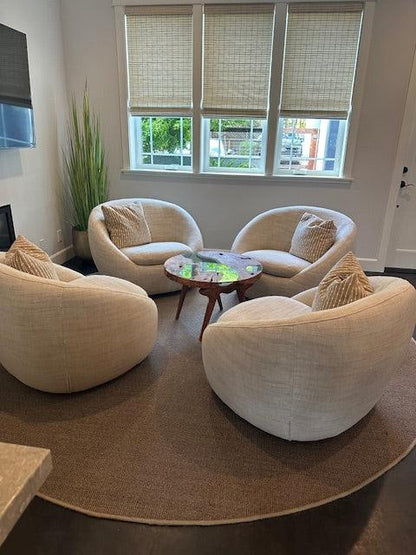 Elysion Glass River Olive Wood Coffee Table