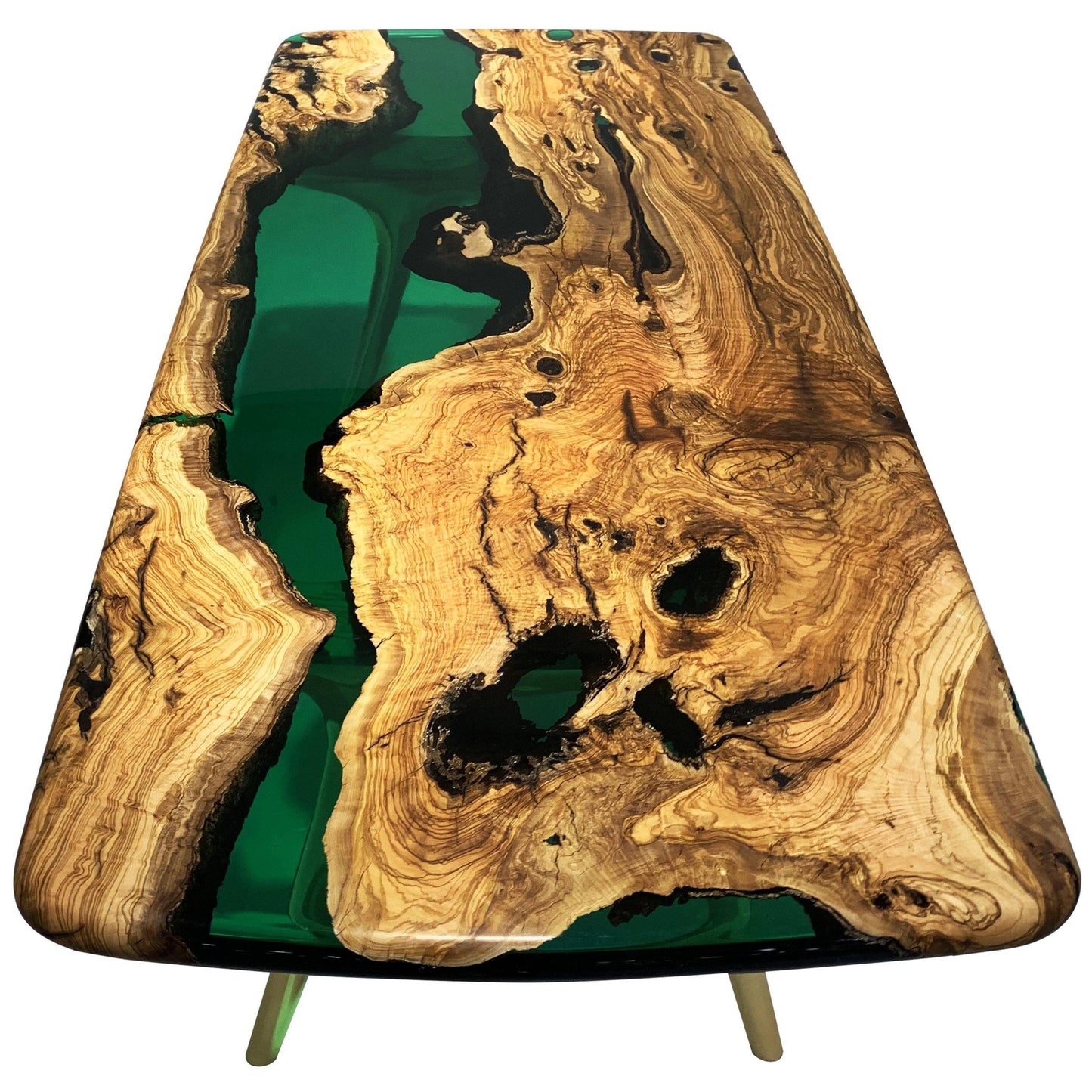 Elysion Green River Olive Wood Dining Table