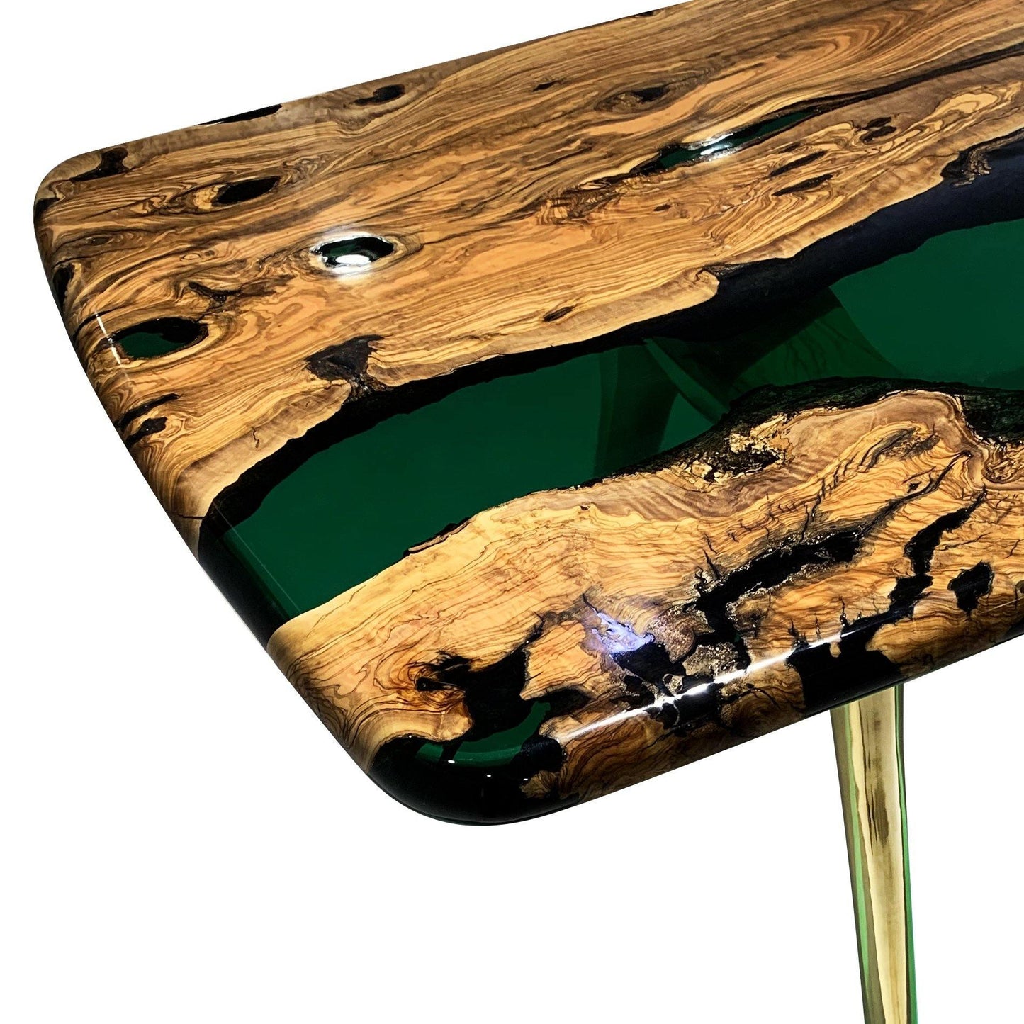 Elysion Green River Olive Wood Dining Table