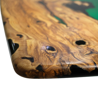 Elysion Green River Olive Wood Dining Table