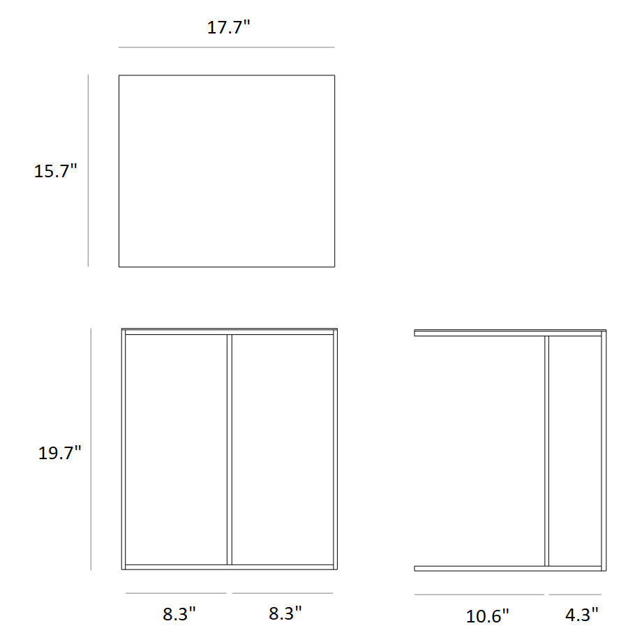 Triptic side table