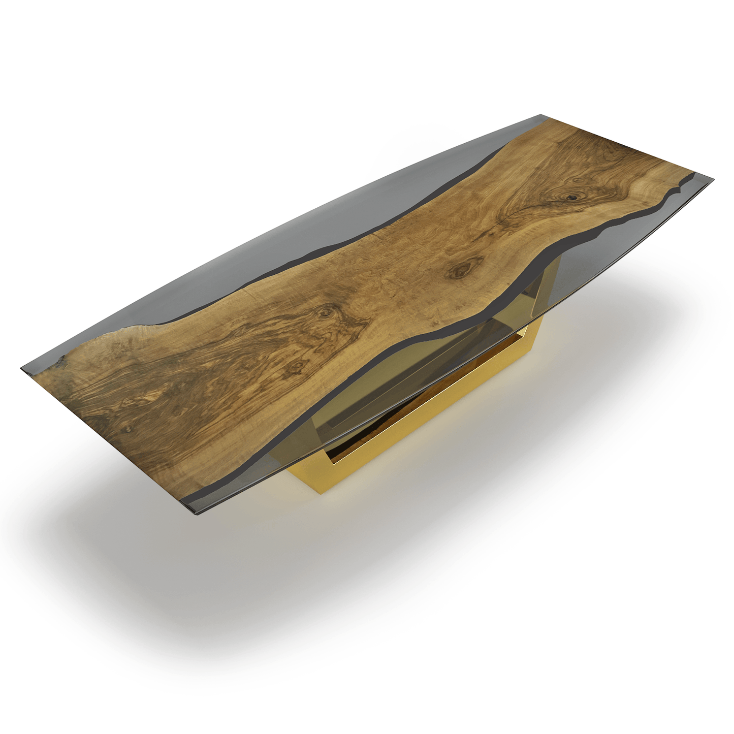 Evadne Walnut Wood Dining Table