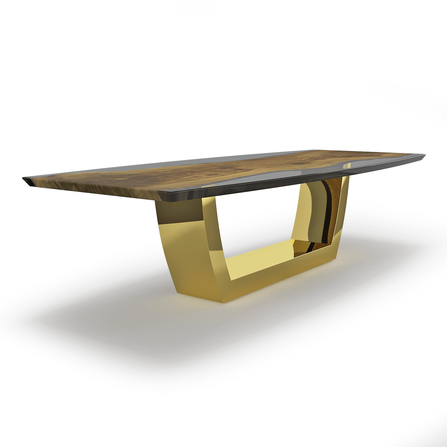 Evadne Walnut Wood Dining Table