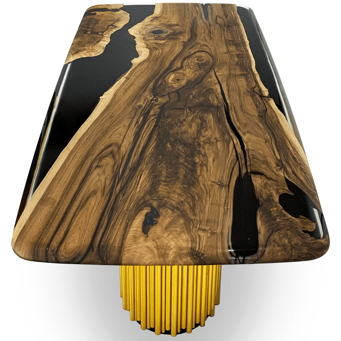 Evohe Black River Walnut Wood Dining Table
