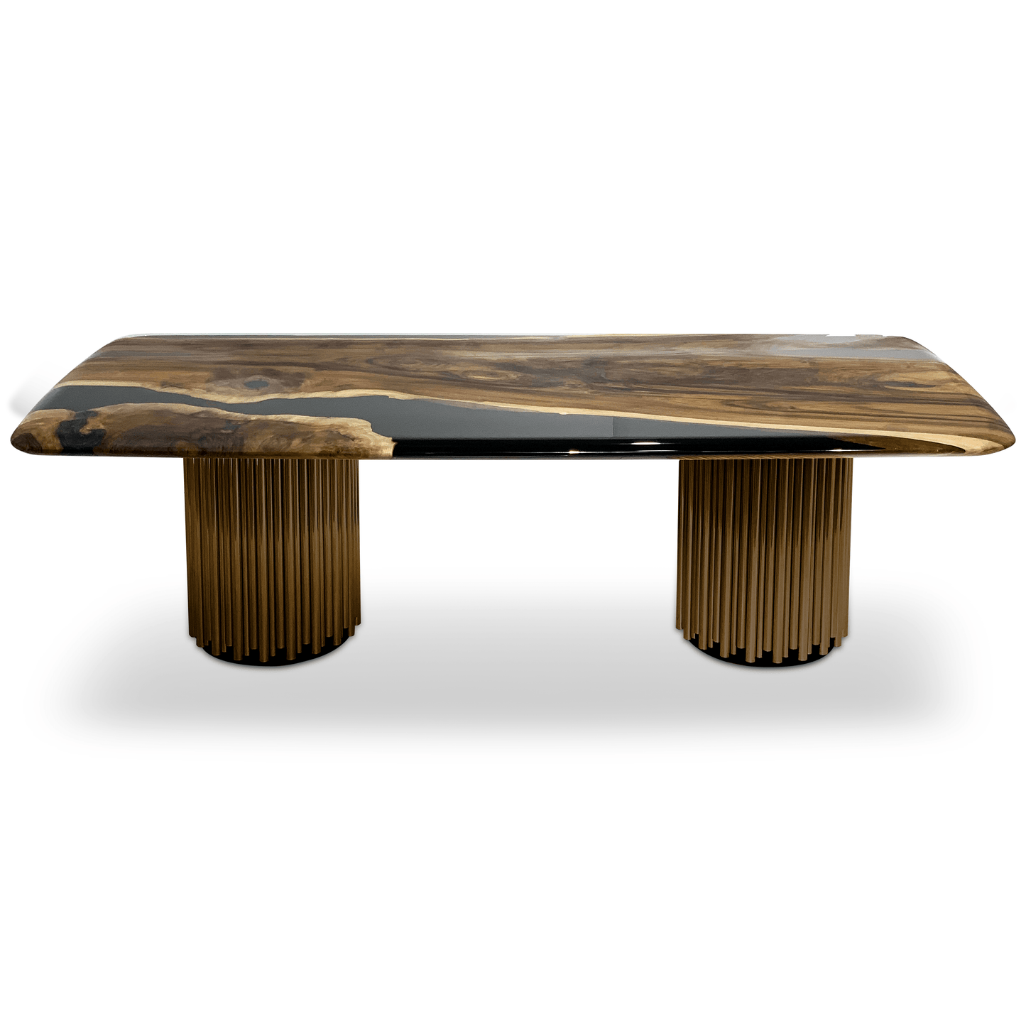 Evohe Black River Walnut Wood Dining Table