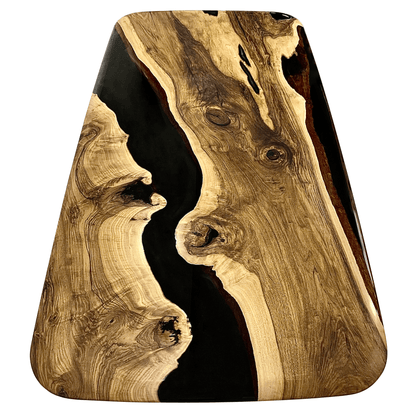 Evohe Black River Walnut Wood Dining Table