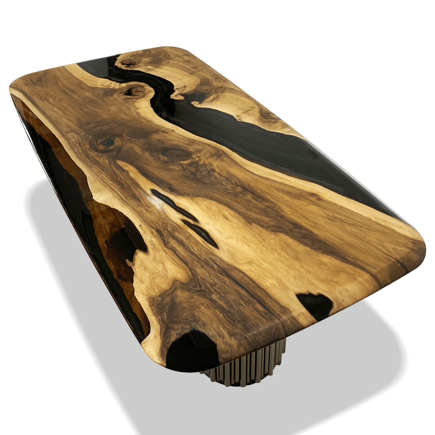 Evohe Black River Walnut Wood Dining Table