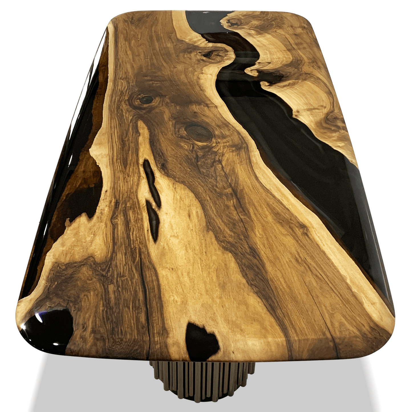 Evohe Black River Walnut Wood Dining Table
