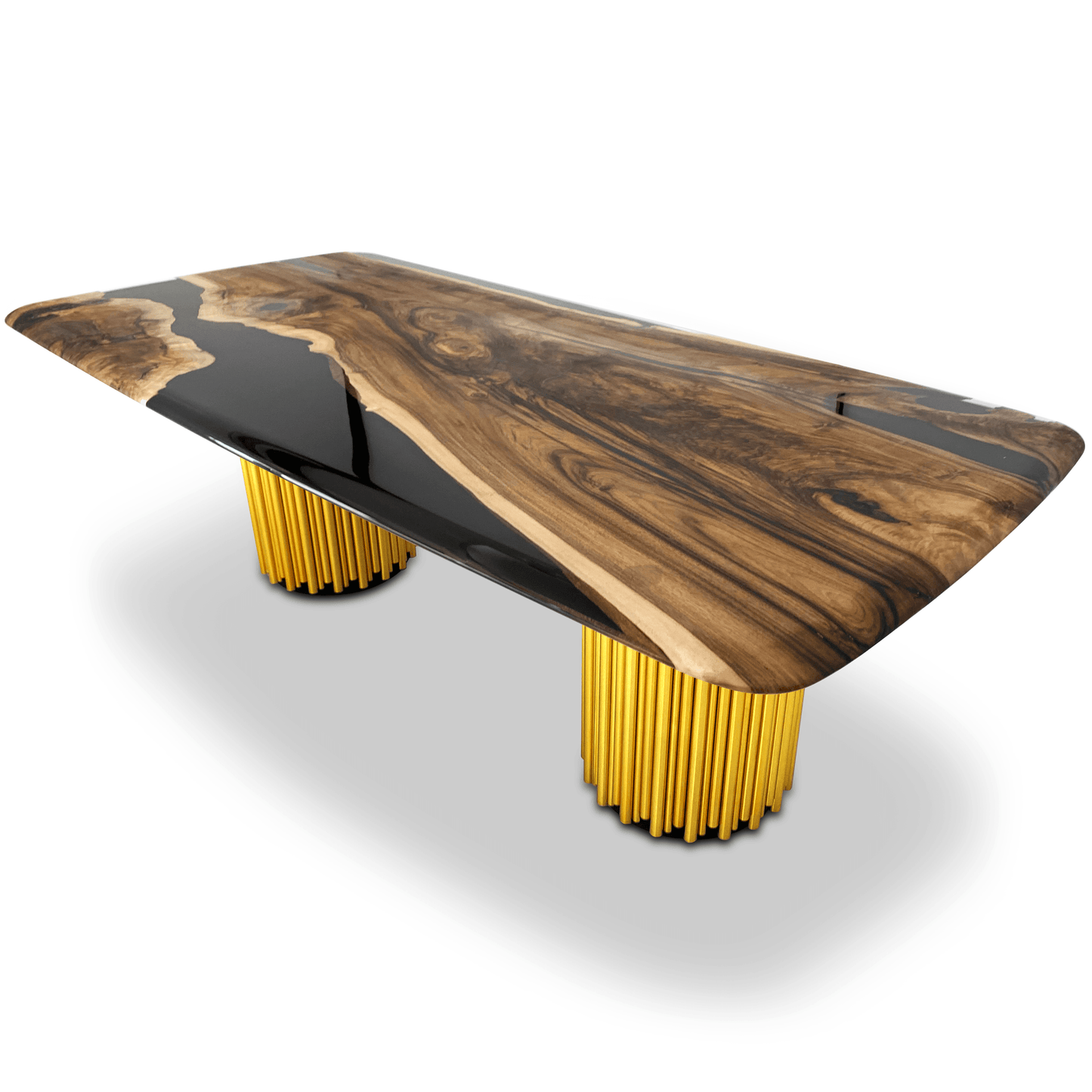 Evohe Black River Walnut Wood Dining Table