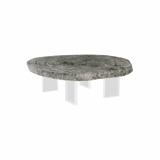 Floating Round Gray Coffee Table