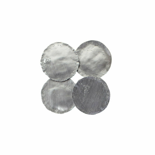 Galvanized Circle Wall Décor, Silver Leaf, Set of 4