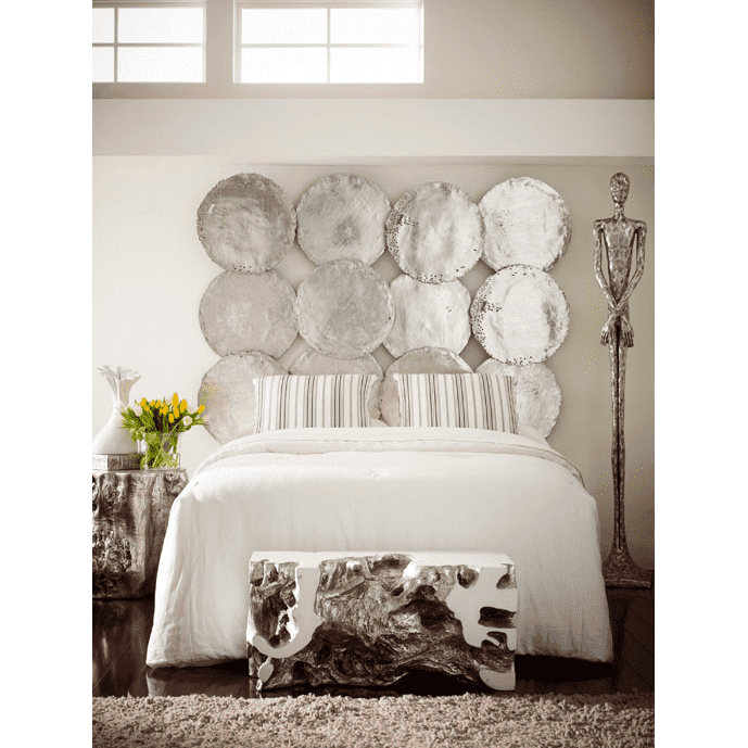 Galvanized Circle Wall Décor, Silver Leaf, Set of 4