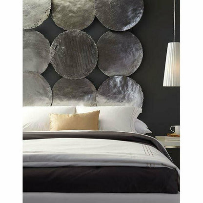 Galvanized Circle Wall Décor, Silver Leaf, Set of 4