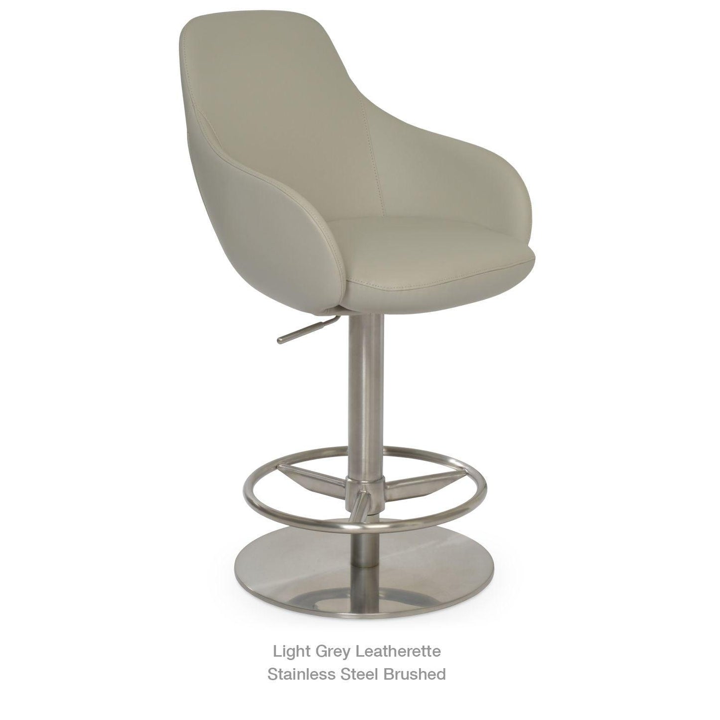 GAZEL ARM PISTON SWIVEL STOOL
