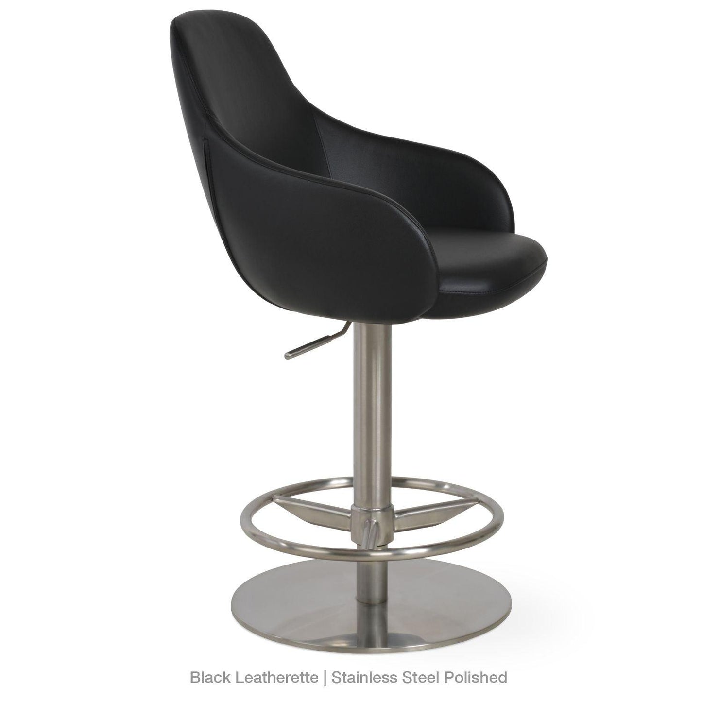 GAZEL ARM PISTON SWIVEL STOOL