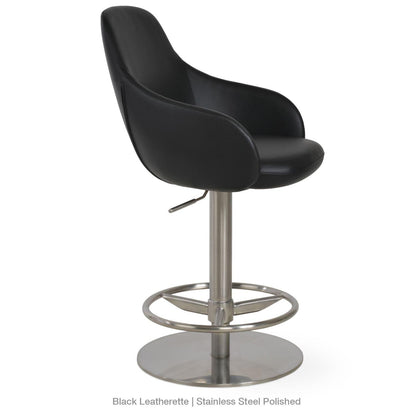 GAZEL ARM PISTON SWIVEL STOOL