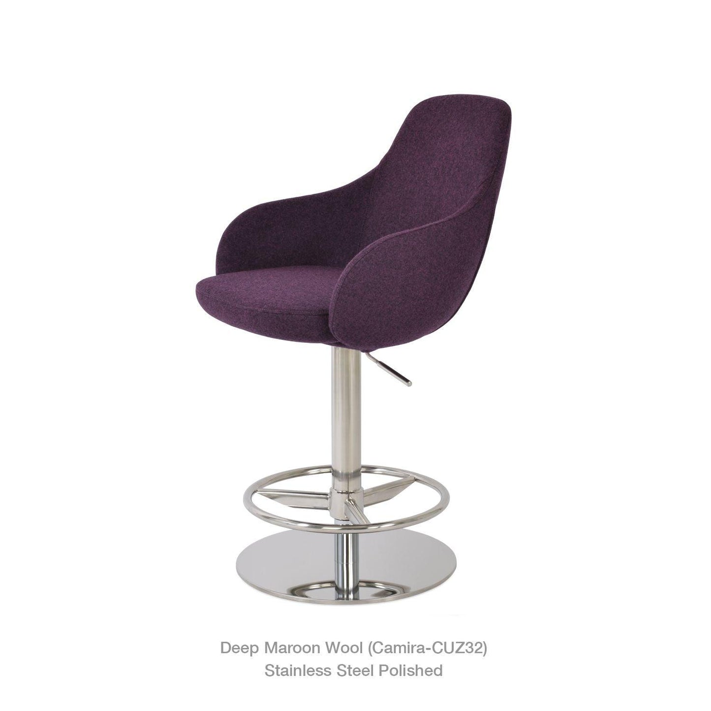 GAZEL ARM PISTON SWIVEL STOOL
