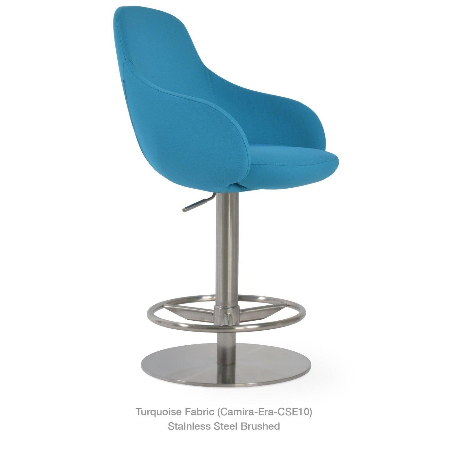 GAZEL ARM PISTON SWIVEL STOOL