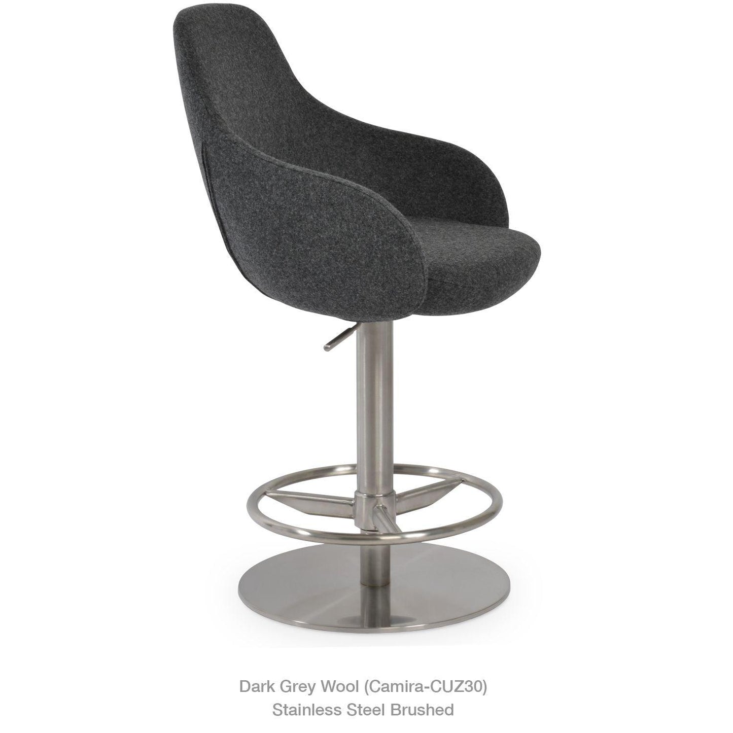 GAZEL ARM PISTON SWIVEL STOOL