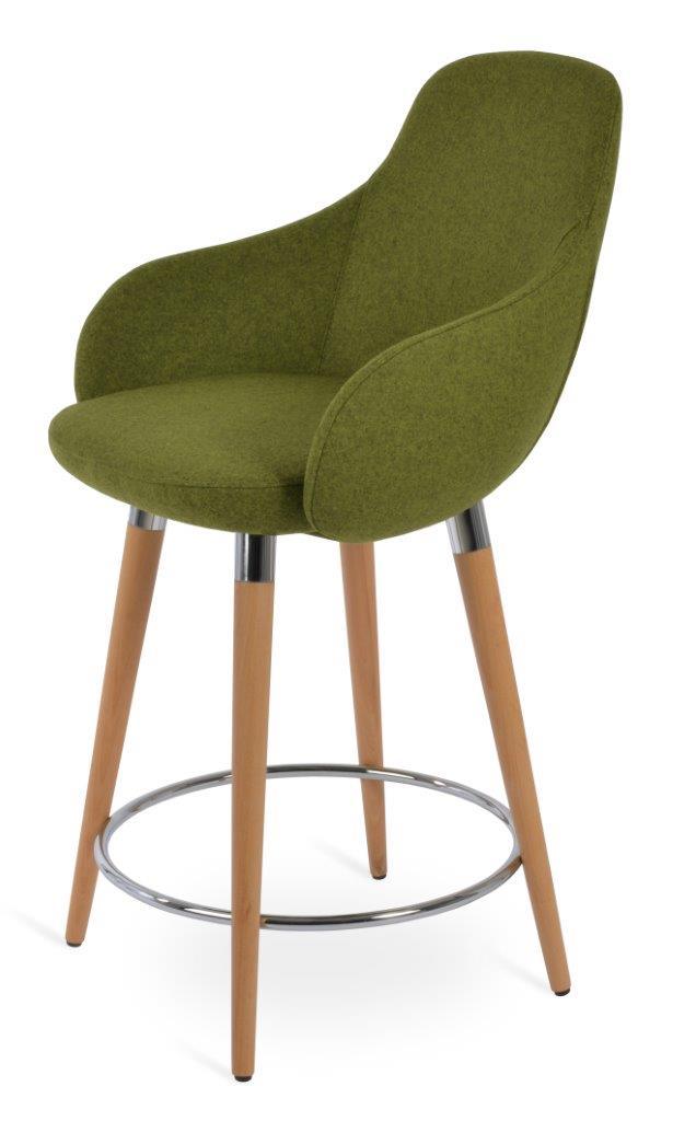 GAZEL ARM WOOD STOOL