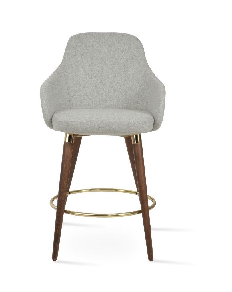 GAZEL ARM WOOD STOOL
