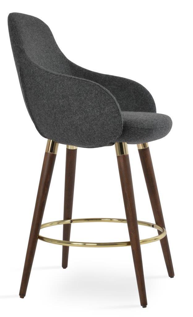 GAZEL ARM WOOD STOOL
