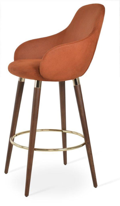 GAZEL ARM WOOD STOOL