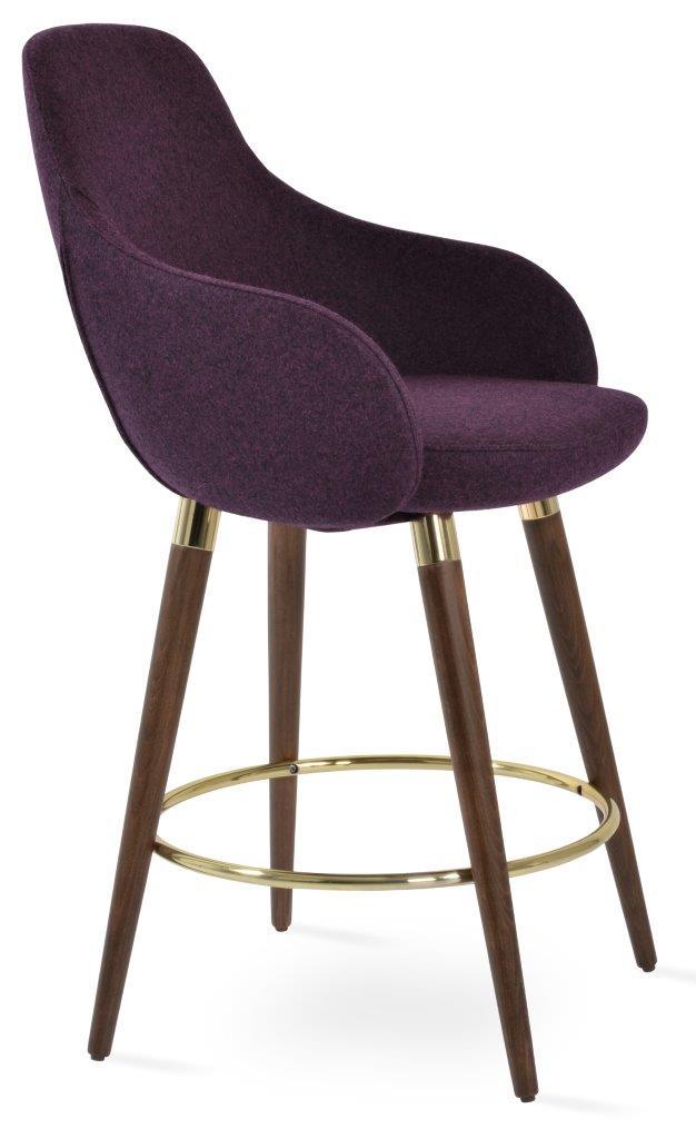 GAZEL ARM WOOD STOOL