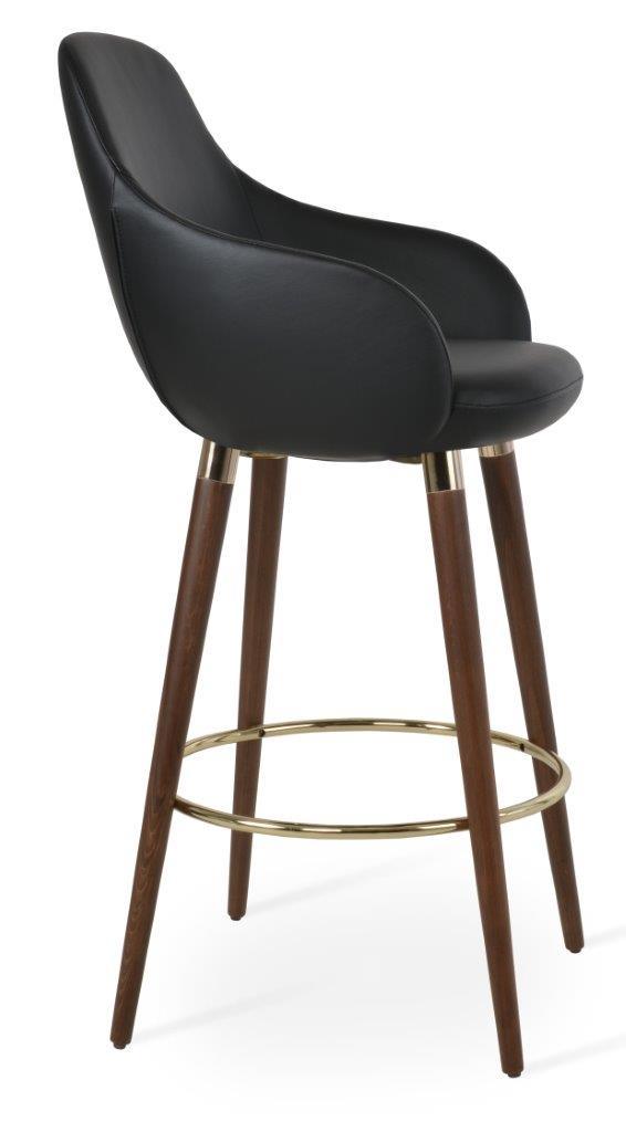 GAZEL ARM WOOD STOOL