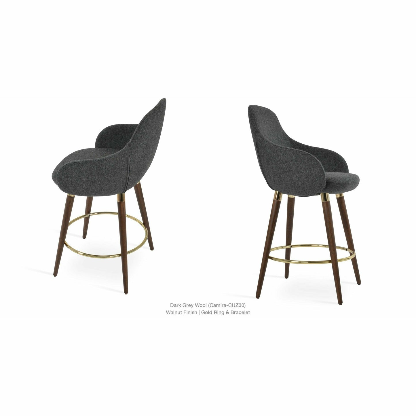 GAZEL ARM WOOD STOOL