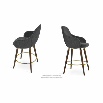 GAZEL ARM WOOD STOOL