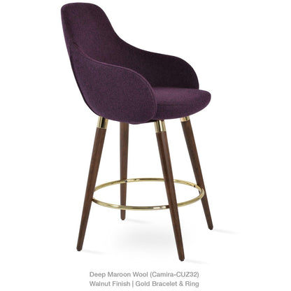 GAZEL ARM WOOD STOOL