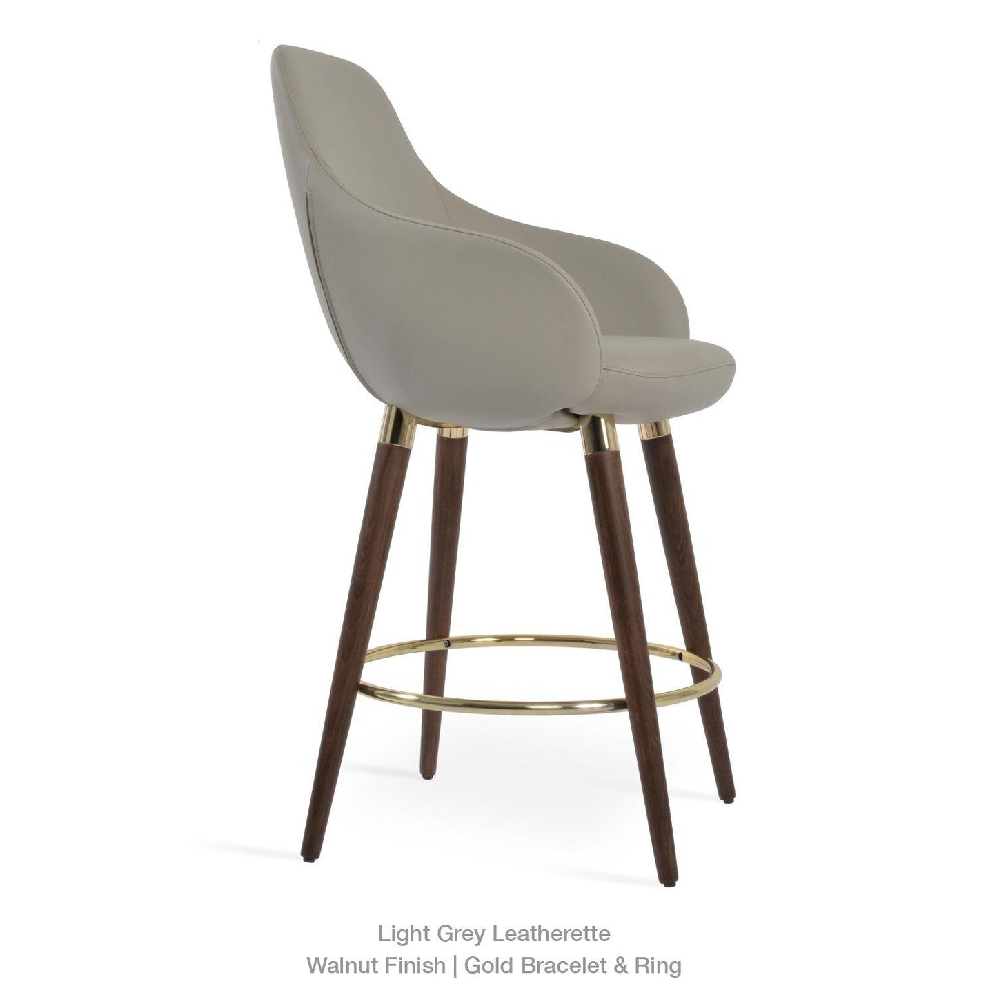 GAZEL ARM WOOD STOOL