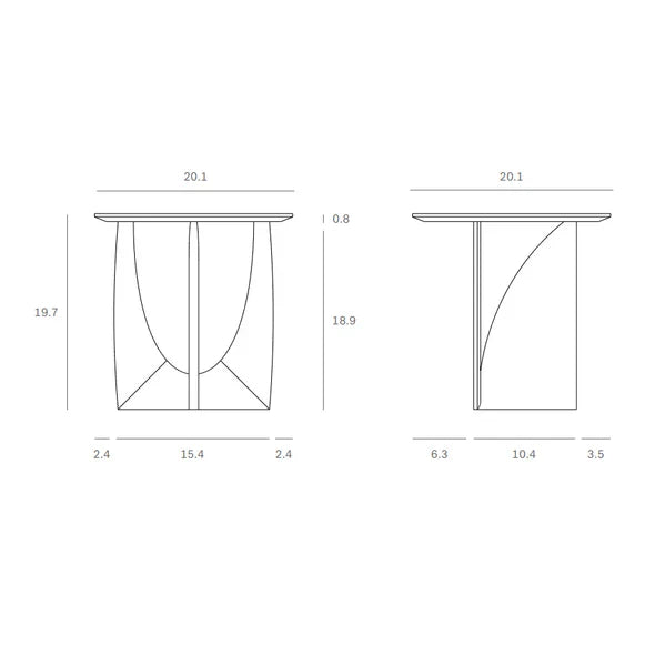 Geometric side table