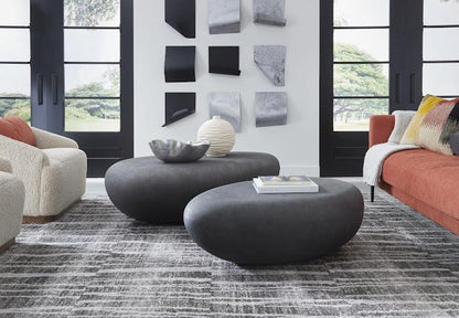 River Stone Coffee Table Small, Charcoal Stone