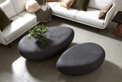 River Stone Coffee Table Large, Charcoal Stone