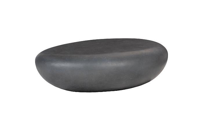 River Stone Coffee Table Large, Charcoal Stone