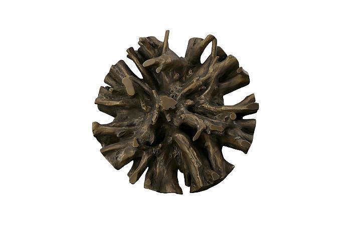 Cast Root Round Dining Table , Bronze