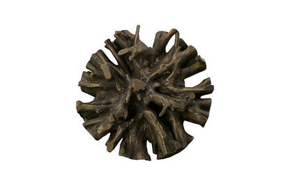 Cast Root Round Dining Table , Bronze