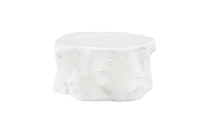 Log Coffee Table, Gel Coat White