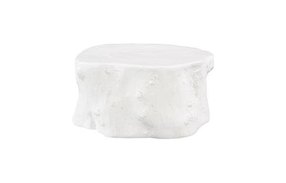 Log Coffee Table, Gel Coat White