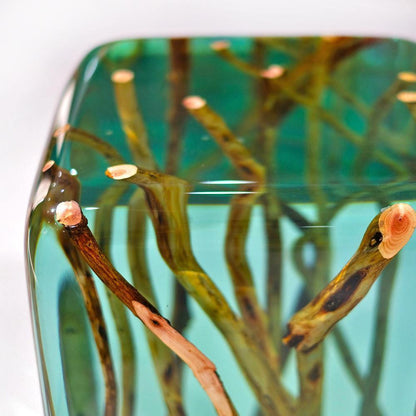 Green Branches End Table