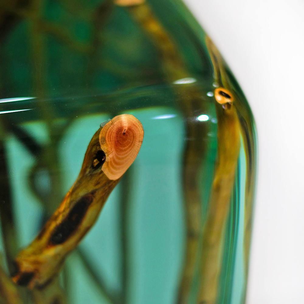 Green Branches End Table