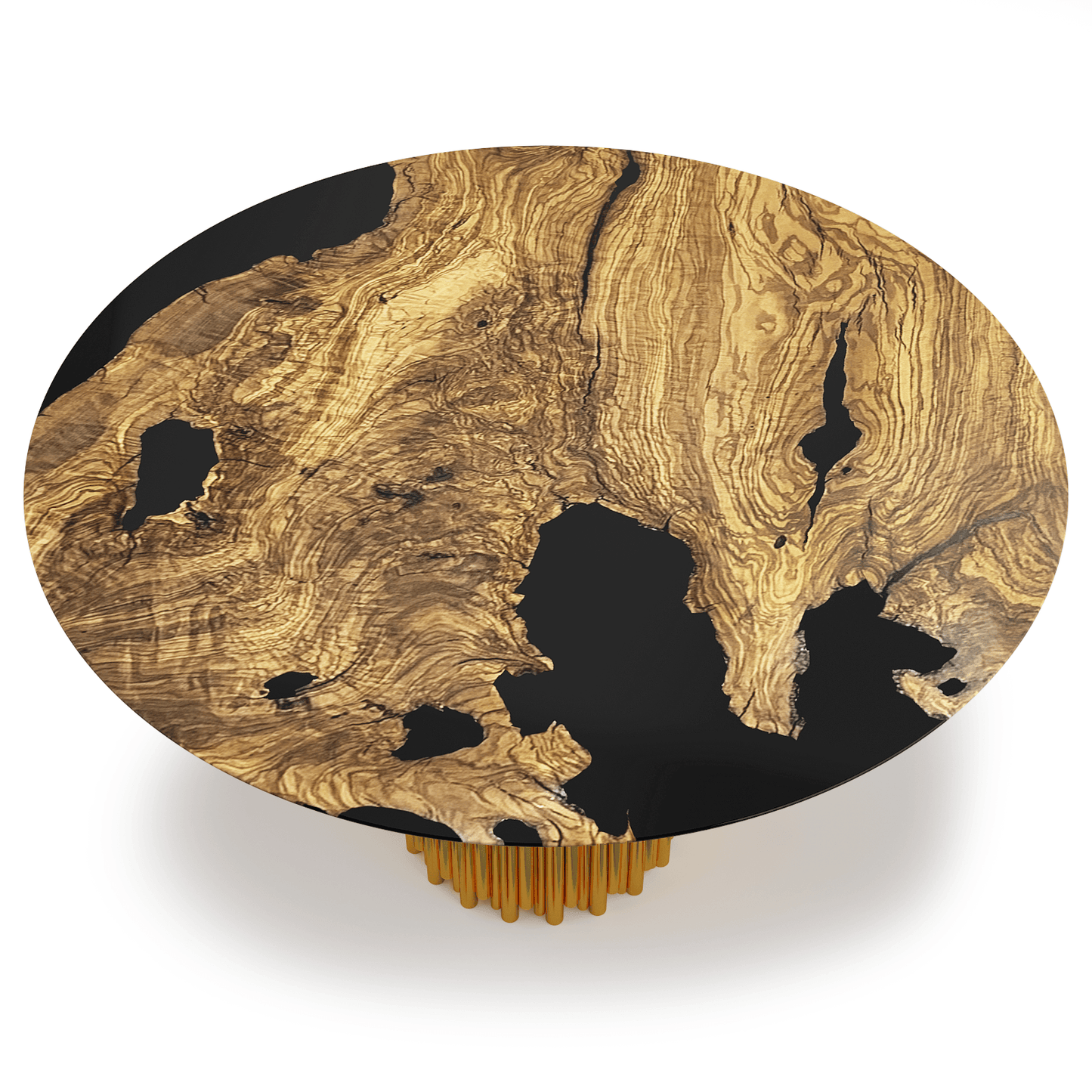 Hagno Olive Wood Round Dining Table