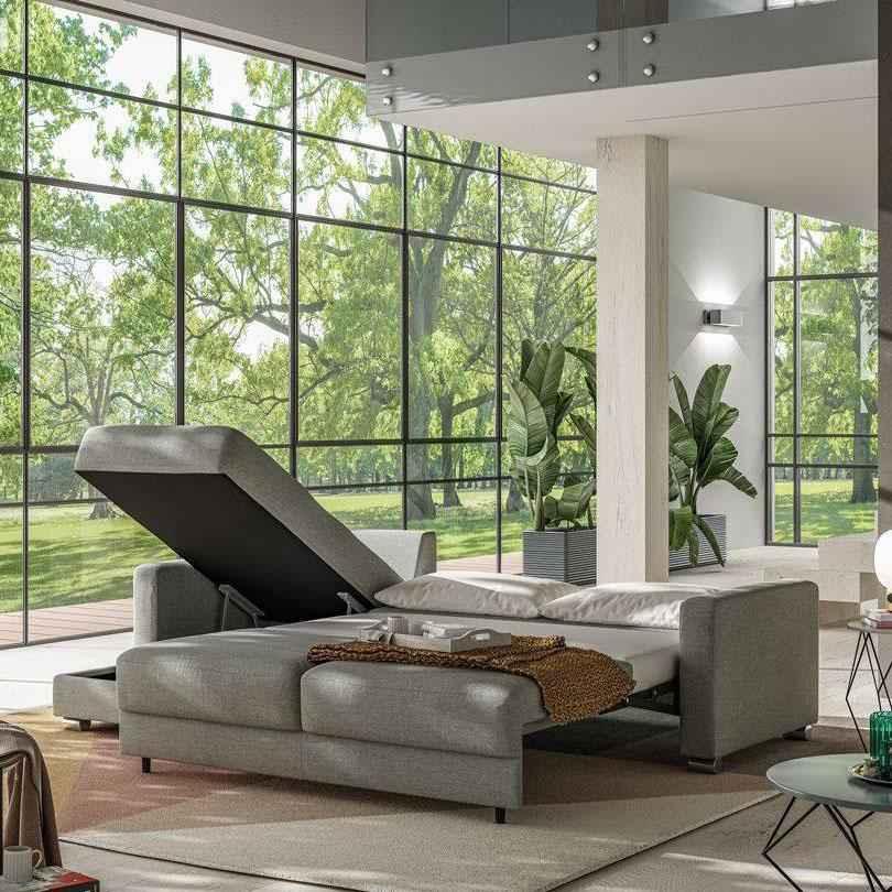 Hampton Queen Size Loveseat Sleeper Sectional