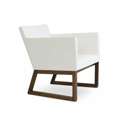HARPUT VOGUE SLED WOOD LOUNGE ARMCHAIR